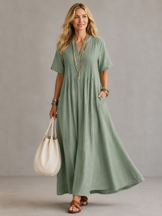 Natalia™ | Vestido Plisado