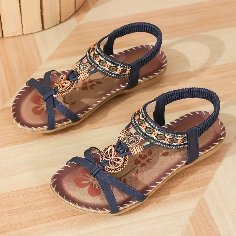 Sandalia Ibiza – Pedrería y Suela Acolchada
