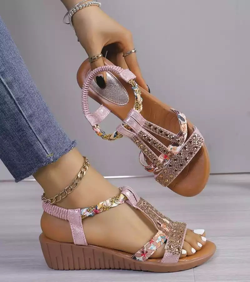 Sandalia Violeta – Estilo Joya Bohemio