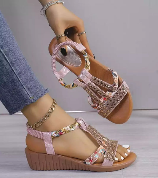 Sandalia Violeta – Estilo Joya Bohemio