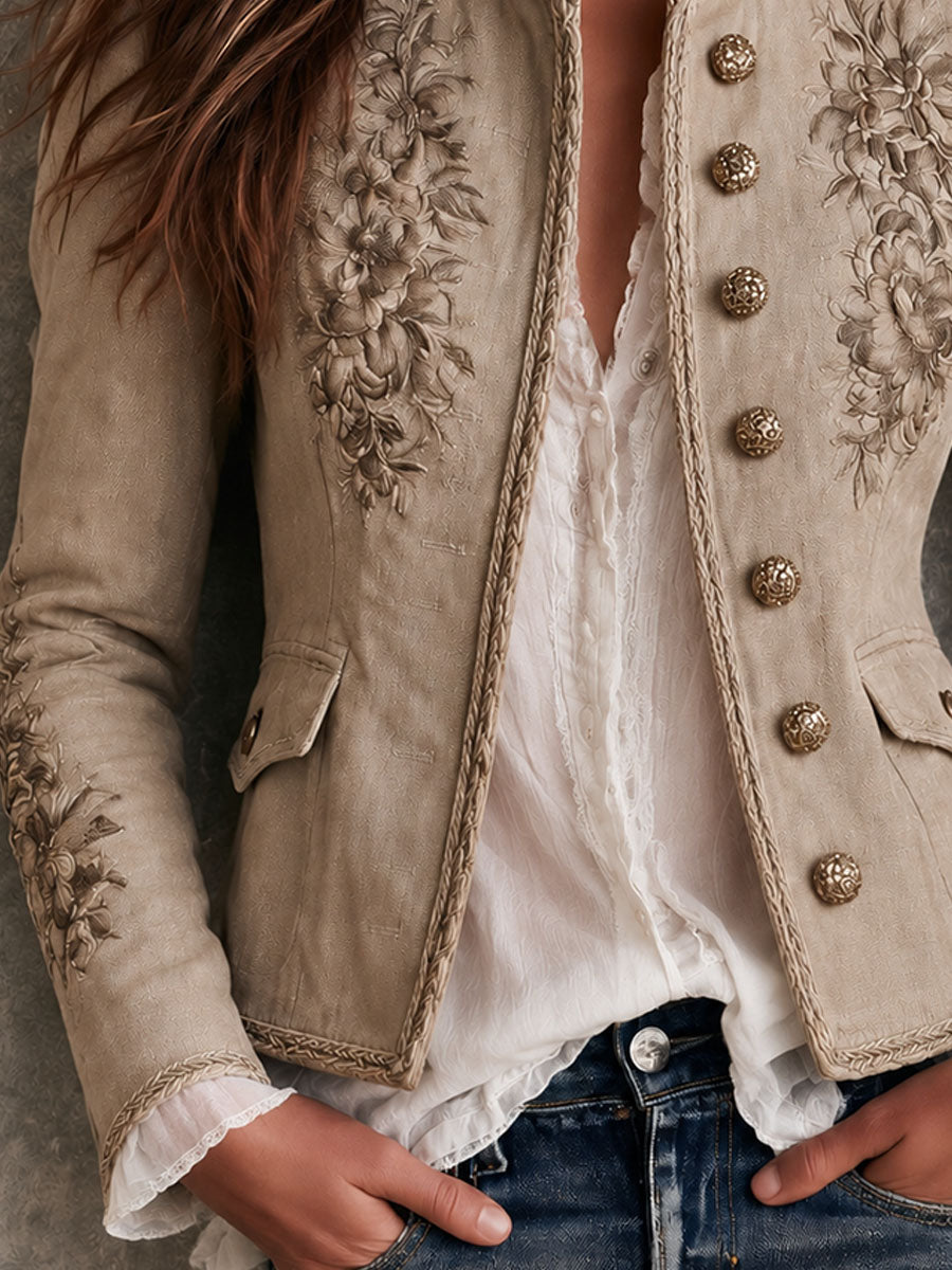 Lia | Chaqueta Bordada Vintage