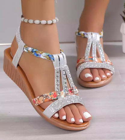 Sandalia Violeta – Estilo Joya Bohemio