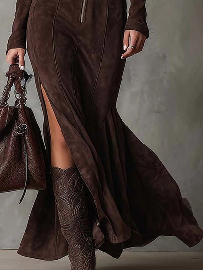 Vestido largo Claudia, detalle