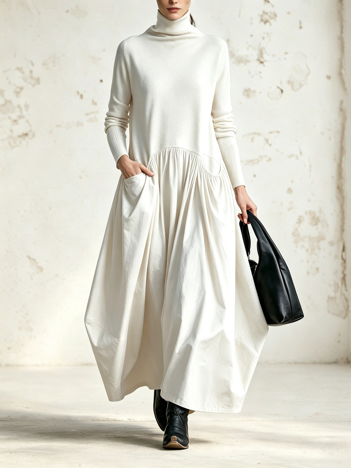 Teresa | Vestido cuello alto