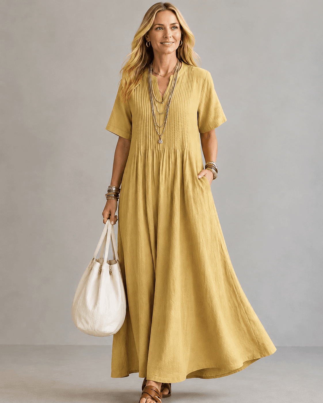 Natalia™ | Vestido Plisado