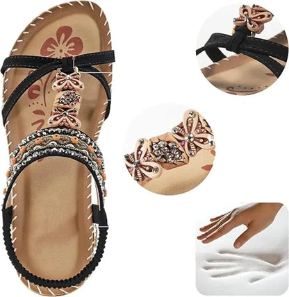 Sandalia Ibiza – Pedrería y Suela Acolchada