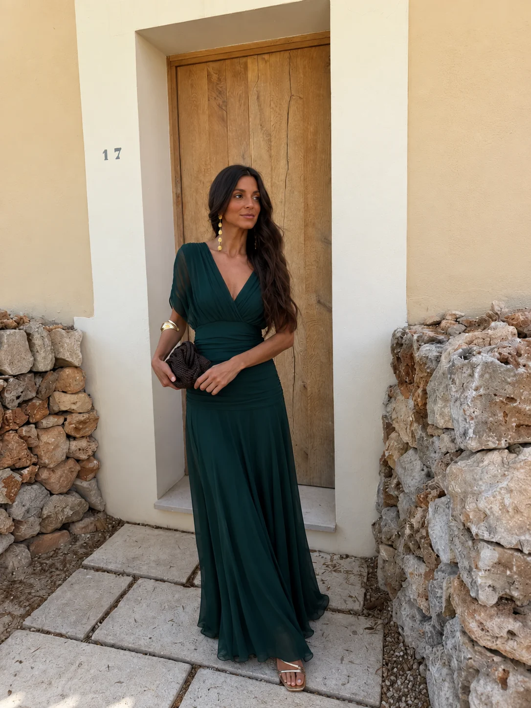 Vestido Iyari verde bosque