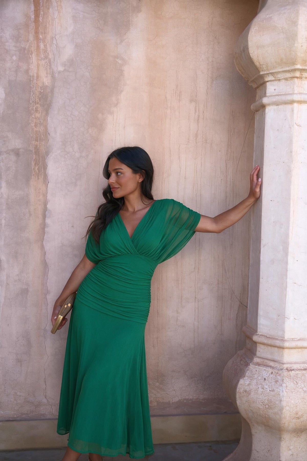 Vestido Iyari verde esmeralda